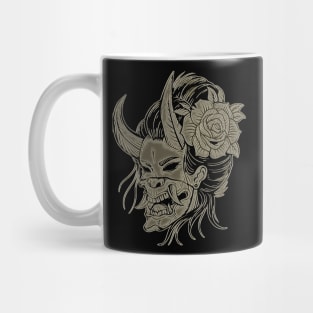 Japanese skull art Mug